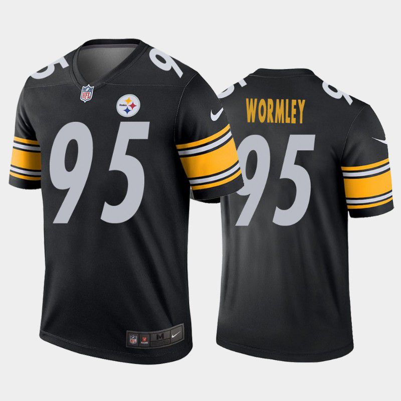 Men Pittsburgh Steelers #95 Chris Wormley Nike Black Inverted Legend NFL Jersey